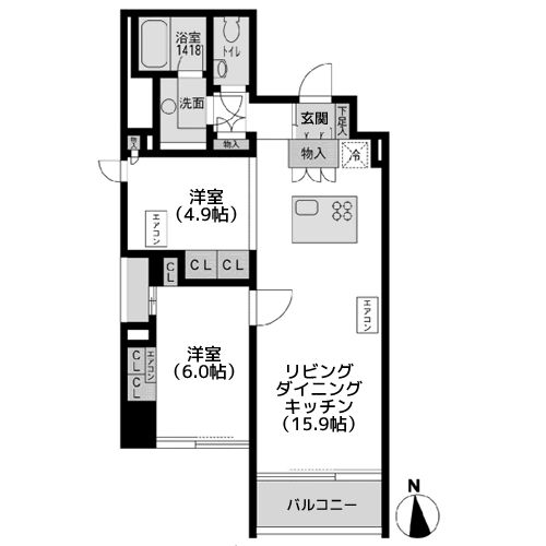 アーデン芝公園 - 間取り図