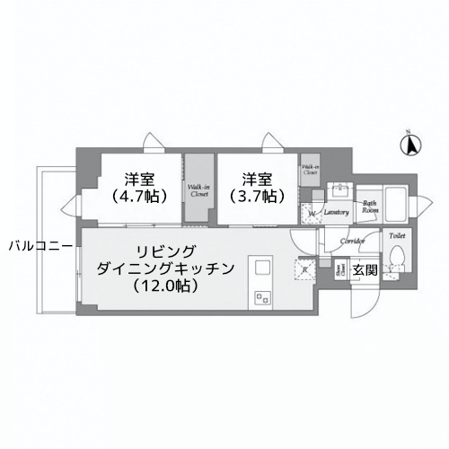 AIFLAT品川戸越パークサイド - 間取り図