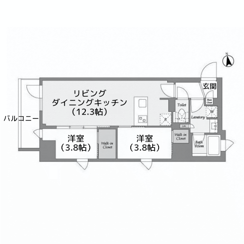 AIFLAT品川戸越パークサイド - 間取り図