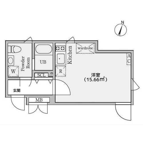 ラティエラ西蒲田 - 間取り図
