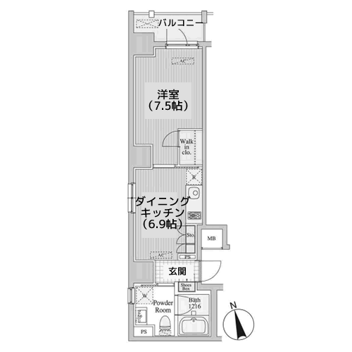 アルプエンテ大手町 - 間取り図