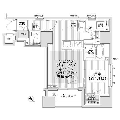アネーロ銀座 - 間取り図