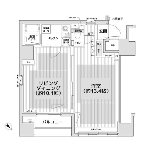 アネーロ銀座 - Seタイプ 間取り図