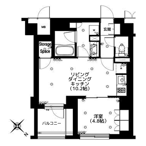 アパートメンツ不動前 - 間取り図