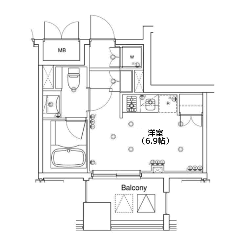 アパートメンツ銀座東 - 間取り図