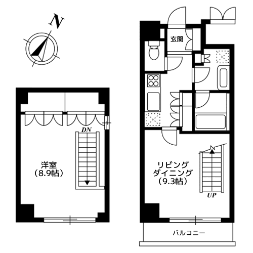 アパートメンツ都立大学 - 間取り図