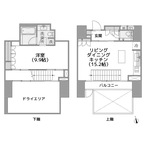 アパートメンツタワー麻布十番 - 間取り図