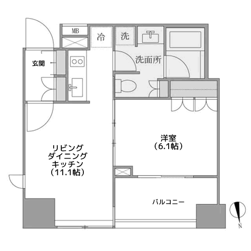 LaSante 麻布十番 - 間取り図