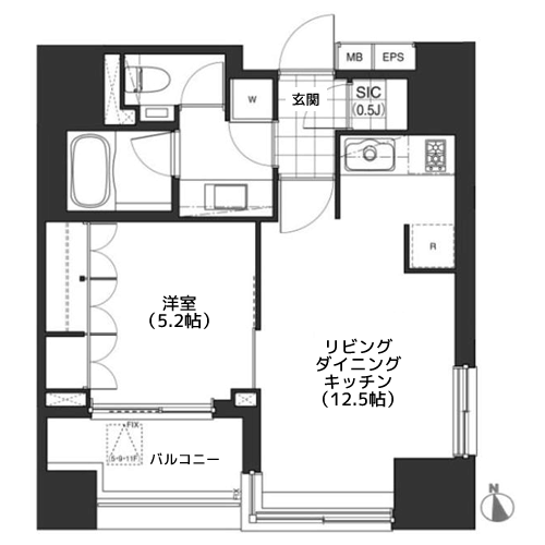 LaSante 麻布十番 - 間取り図