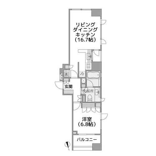 アパートメンツタワー麻布十番 - 間取り図