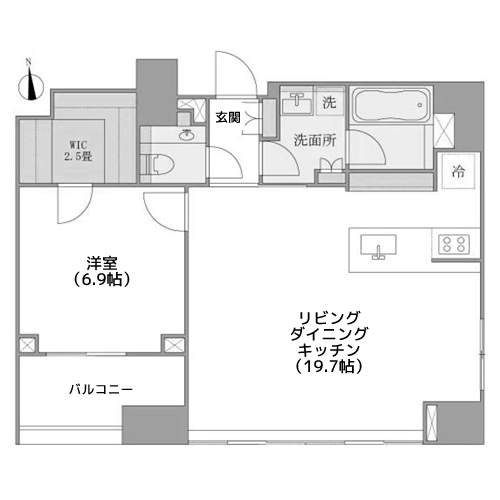 LaSante 麻布十番 - 間取り図