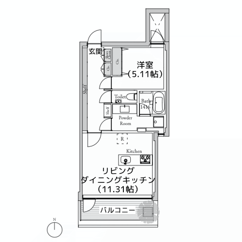 AUBE TAKANAWA - 間取り図