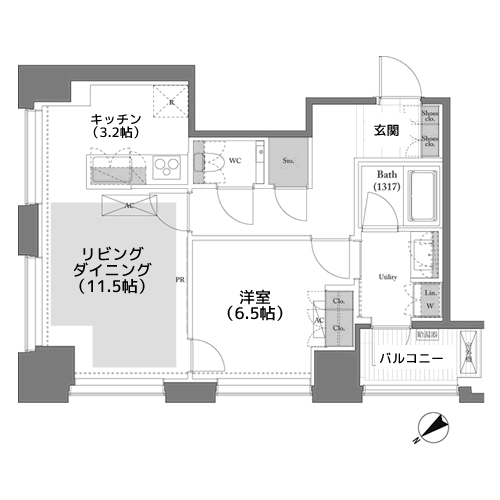ベイサイド竹芝 - 間取り図