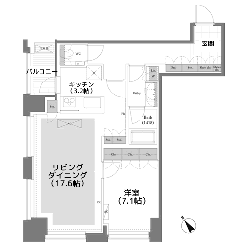 ベイサイド竹芝 - 間取り図