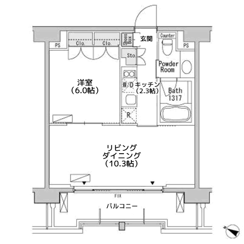 ベルファース目黒 - 間取り図