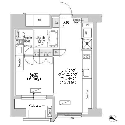 ベルファース目黒 - 間取り図