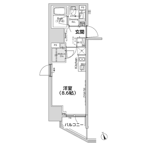 Belle Vue 新橋 - 間取り図