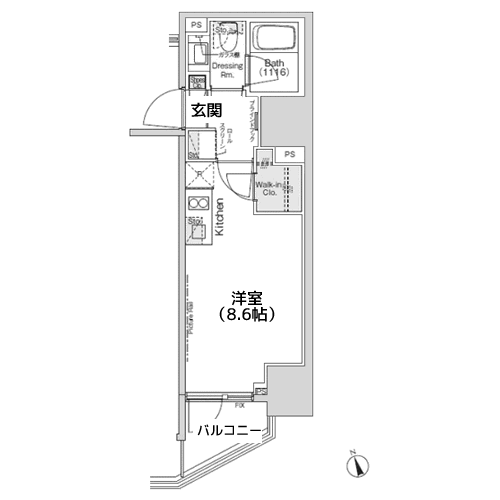 Belle Vue 新橋 - 間取り図