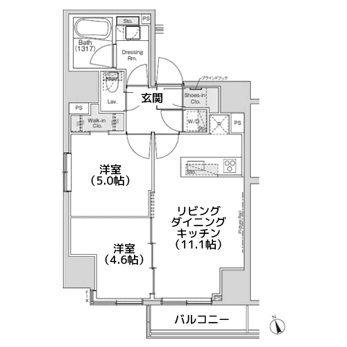 Belle Vue 新橋 - 間取り図