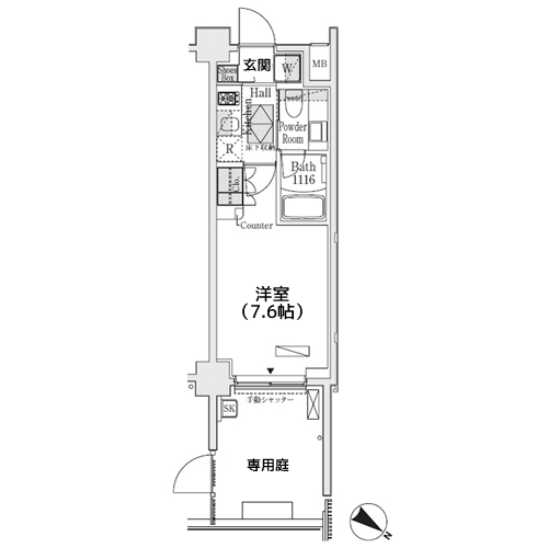 ベルファース代々木Ⅱ - 間取り図