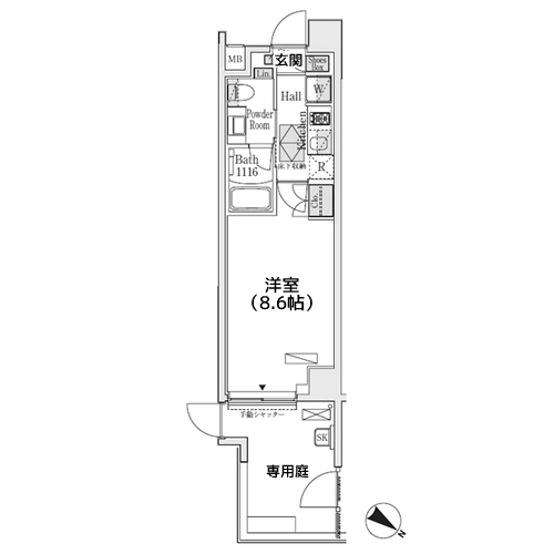 ベルファース代々木Ⅱ - 間取り図