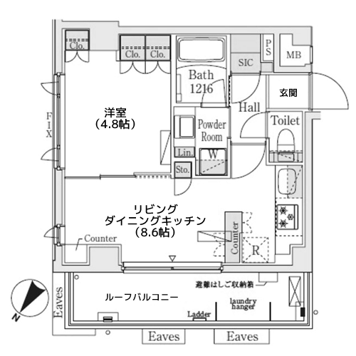 ベルファース代々木Ⅱ - 間取り図