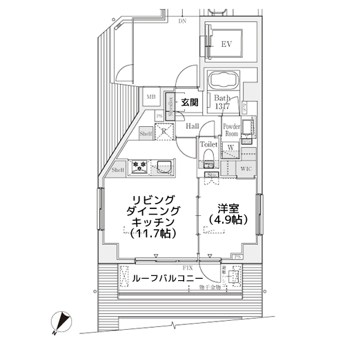 ベルファース代々木 - 間取り図
