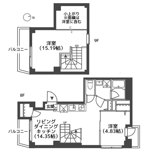 ブランノワール湯島 - 間取り図