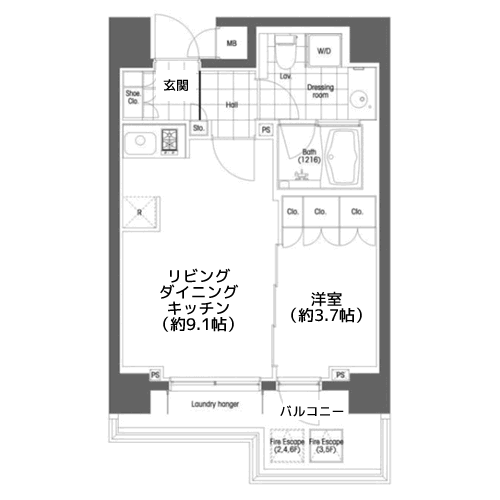 BPRレジデンス恵比寿 - 間取り図