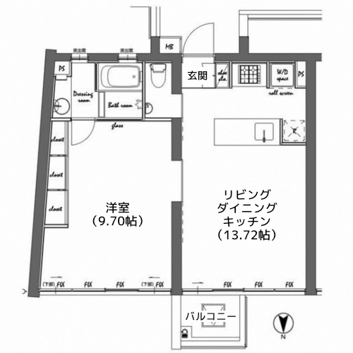 BPRレジデンス祐天寺 - 間取り図