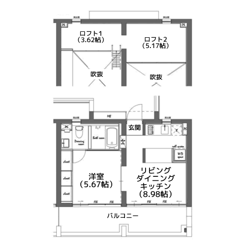 BPRレジデンス祐天寺 - 間取り図