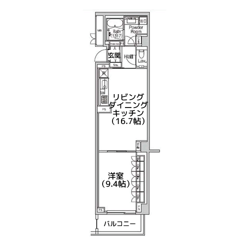 Brillia代官山プレステージ - RJgタイプ 間取り図