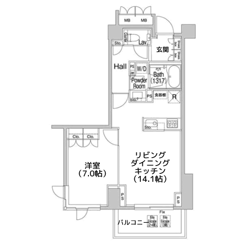 Brillia代官山プレステージ - 間取り図