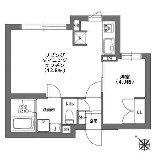 CARITAS不動前 - 間取り図