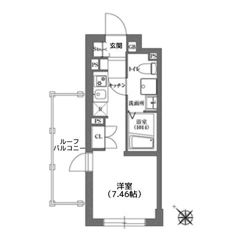 CARITAS不動前 - 間取り図