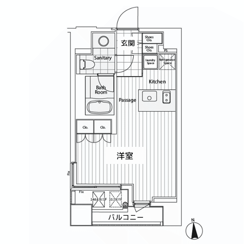 カスタリア麻布十番Ⅱ - 間取り図