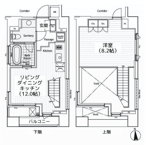 カスタリア麻布十番Ⅱ - 間取り図