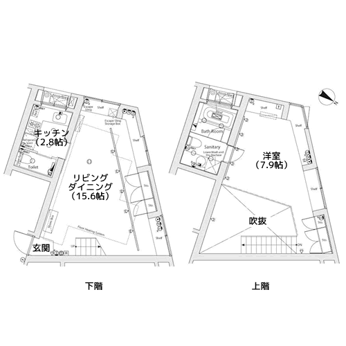 カスタリア恵比寿 - 間取り図