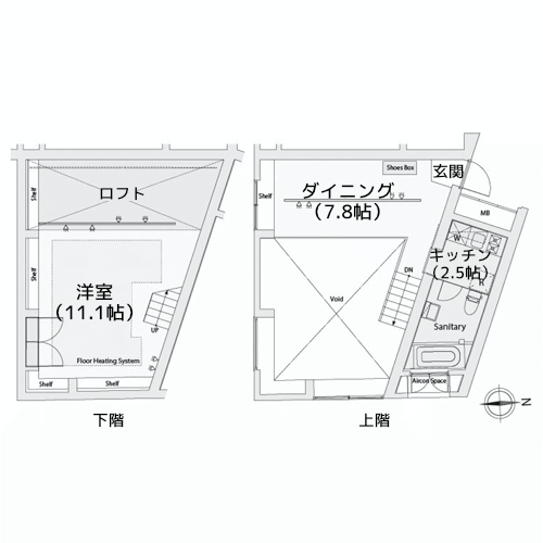 カスタリア恵比寿 - 間取り図