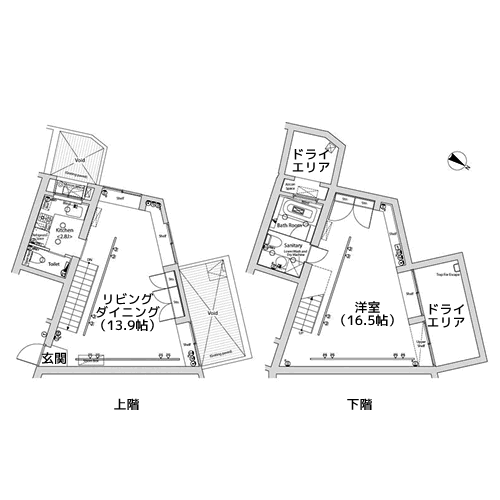 カスタリア恵比寿 - 間取り図