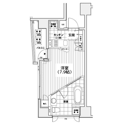 カスタリア銀座 - 間取り図