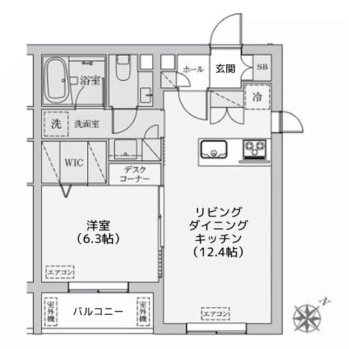 カスタリア旗の台 - 間取り図