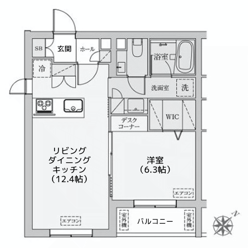 カスタリア旗の台 - 間取り図