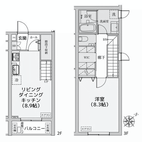 カスタリア旗の台 - 間取り図