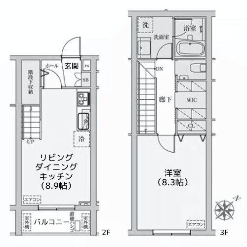 カスタリア旗の台 - 間取り図
