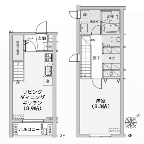 カスタリア旗の台 - 間取り図