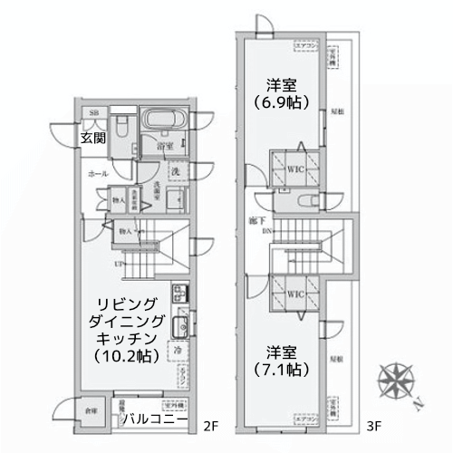 カスタリア旗の台 - 間取り図