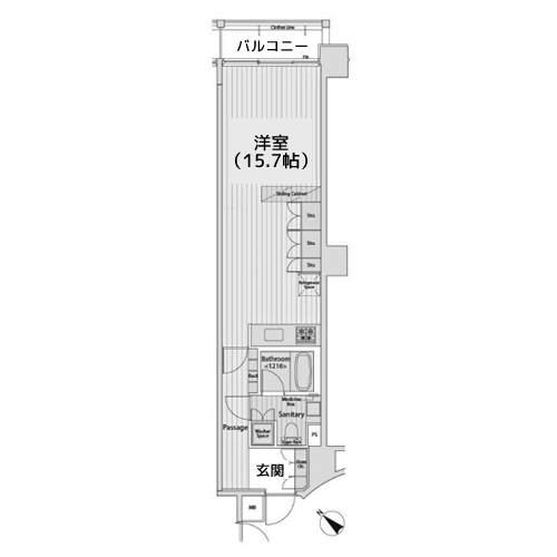 カスタリア八丁堀 - 間取り図