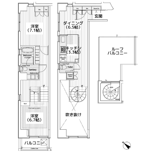 カスタリア八丁堀 - 間取り図