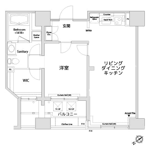 カスタリア目黒かむろ坂 - 間取り図